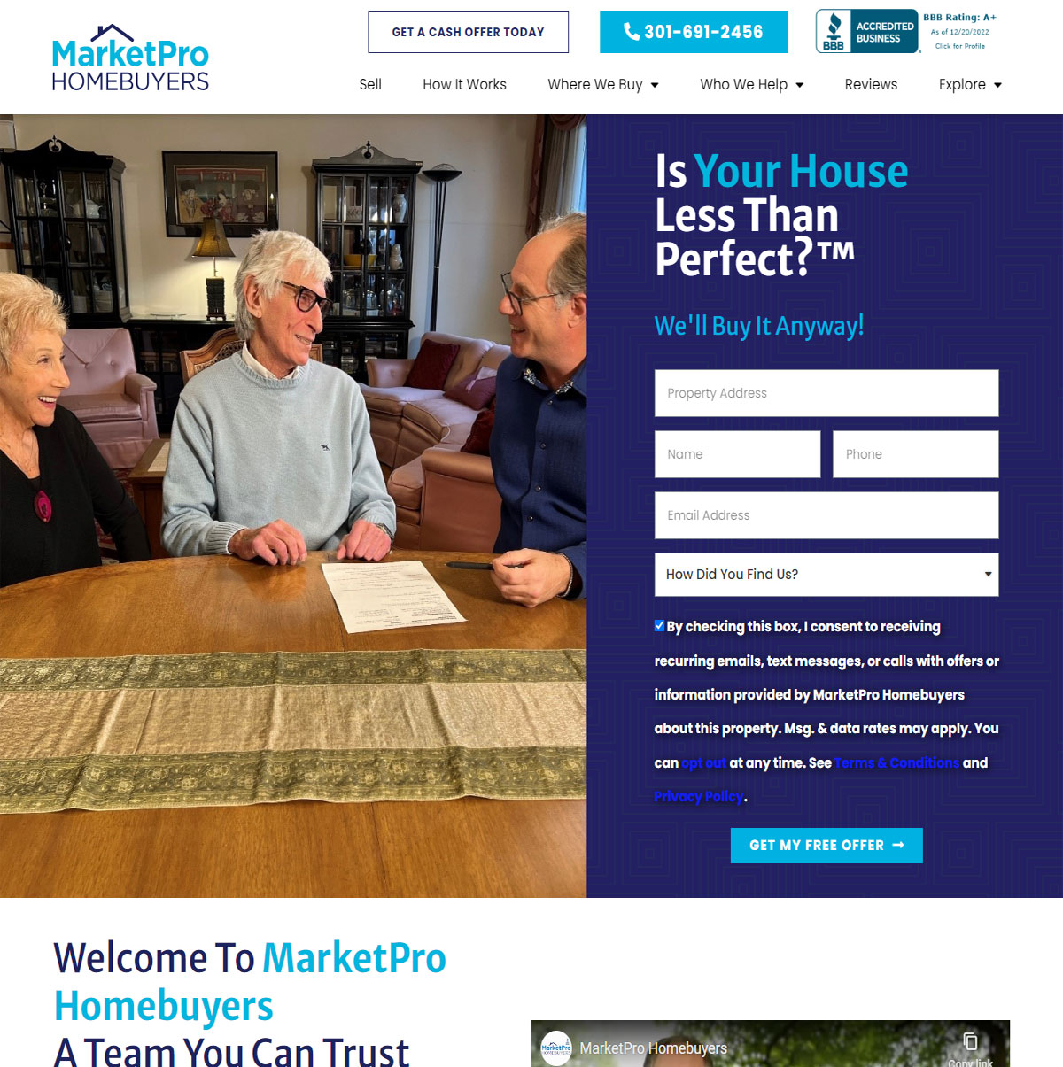 CASH FOR HOMES WEB DESIGN