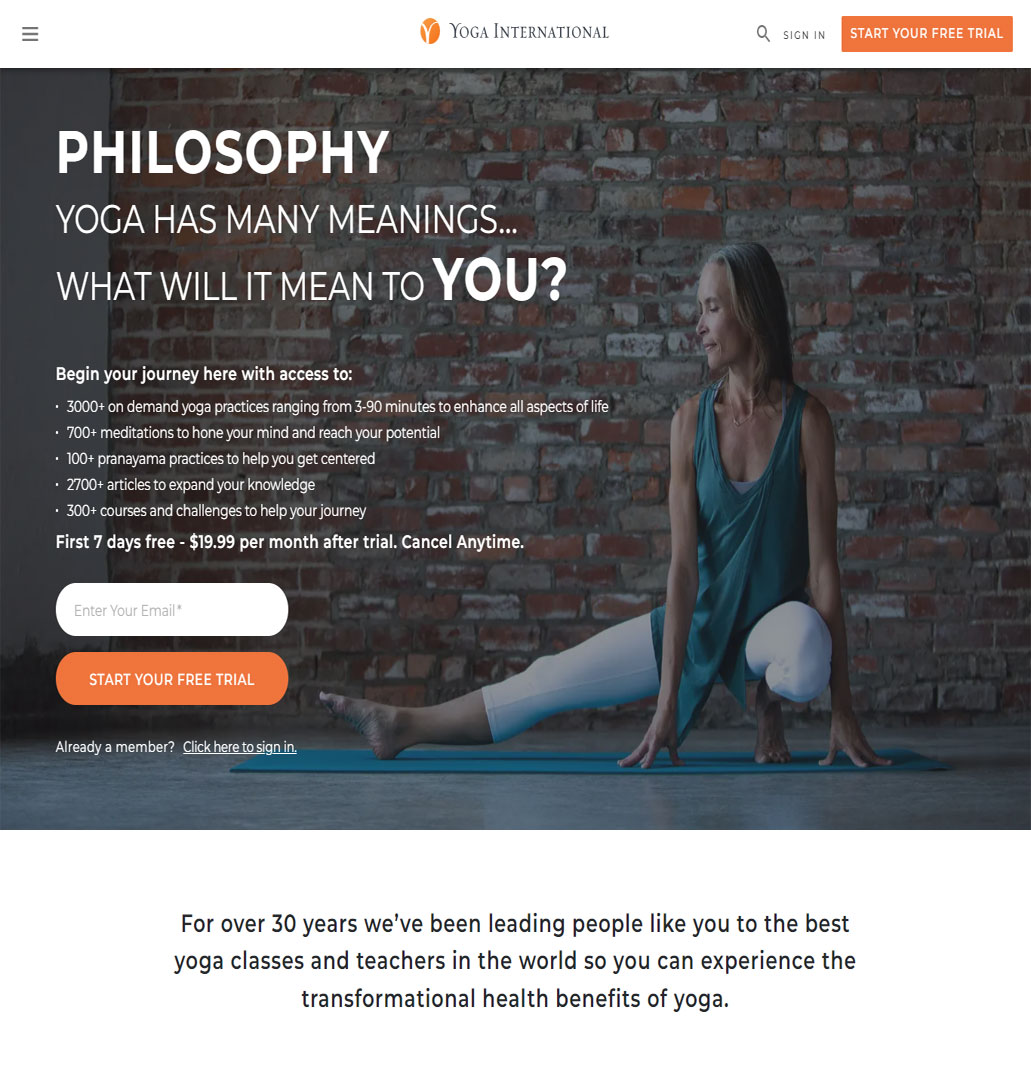 Yoga Website Design