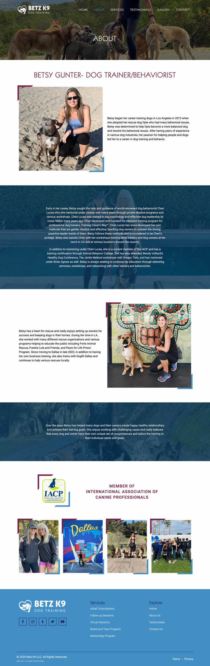 Dog Training Website Design: Unleashing Success with Betz K9