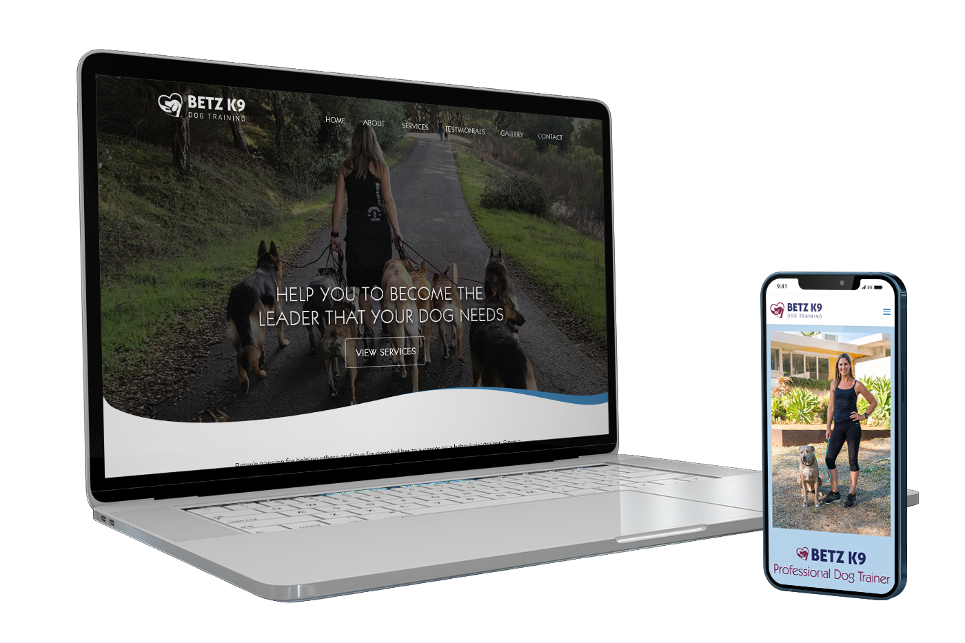 Betz Dog Training Website Design and Development, Dallas TX