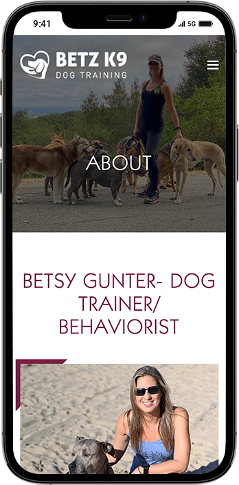 Dog Training Website Design: Unleashing Success with Betz K9