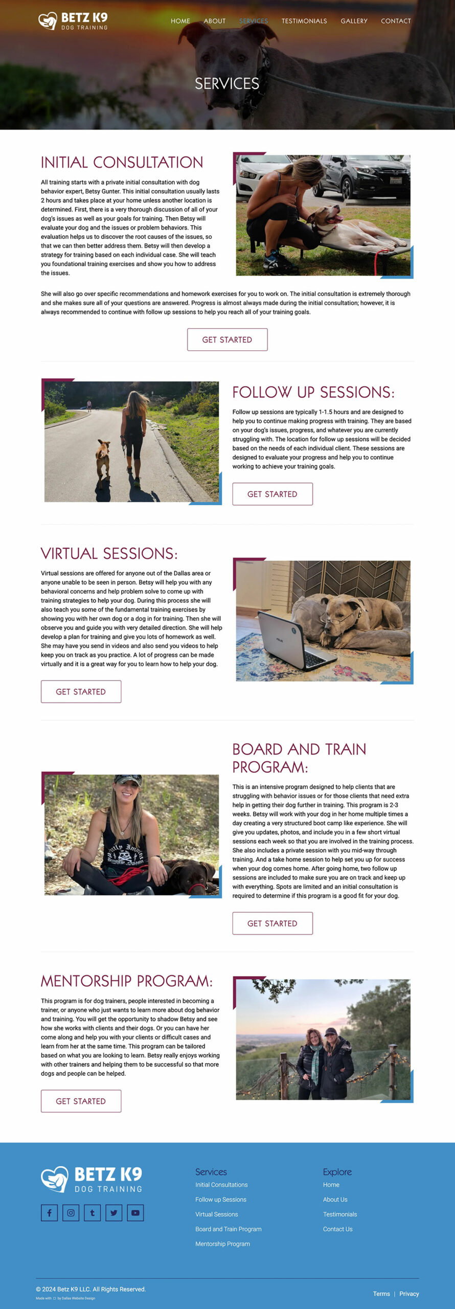 Dog Training Website Design: Unleashing Success with Betz K9